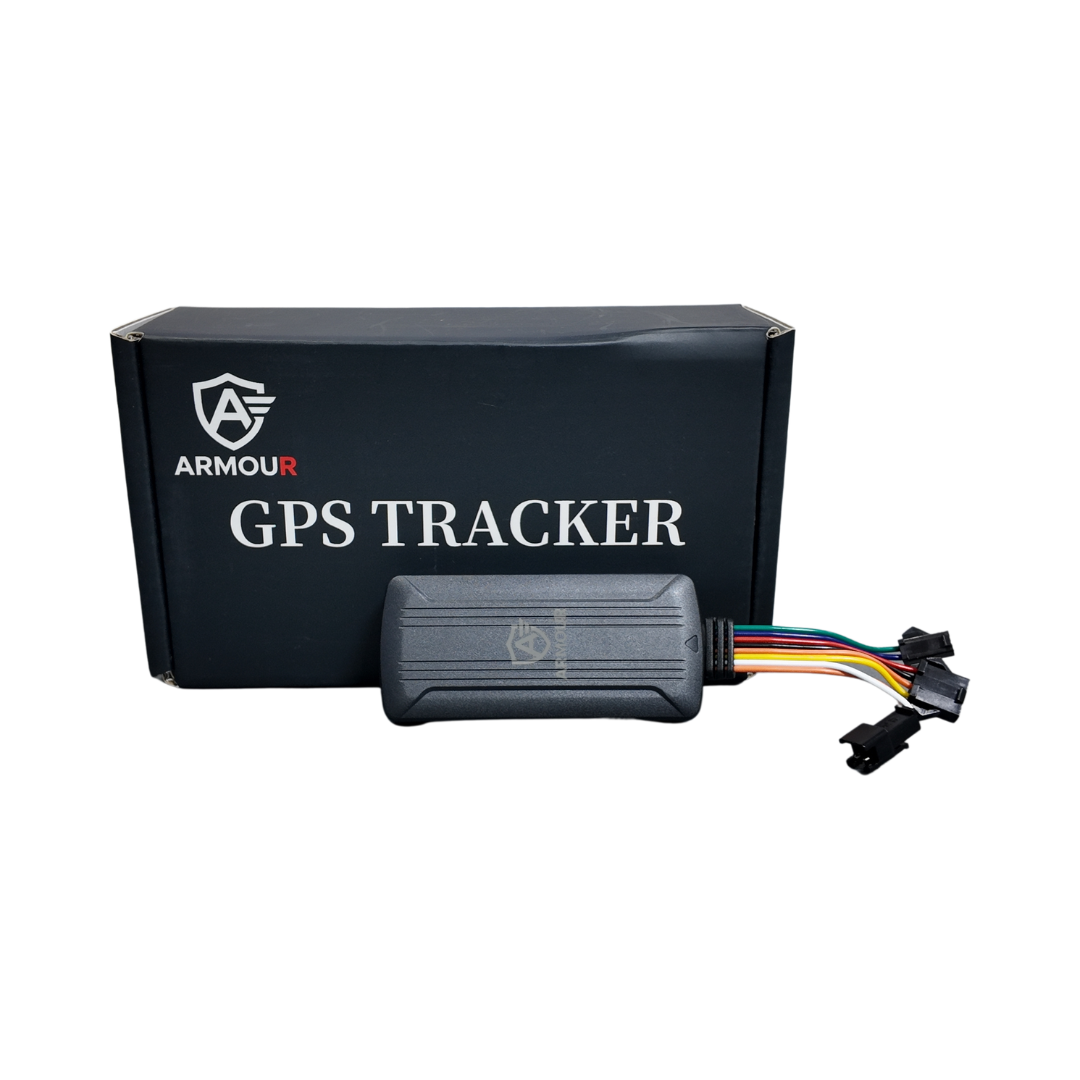 Armour CC4 PRO GPS Tracker with branded packaging