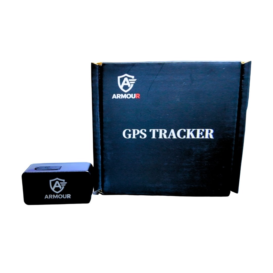 Armour GPS PRO real-time OBD vehicle tracker with branded packaging